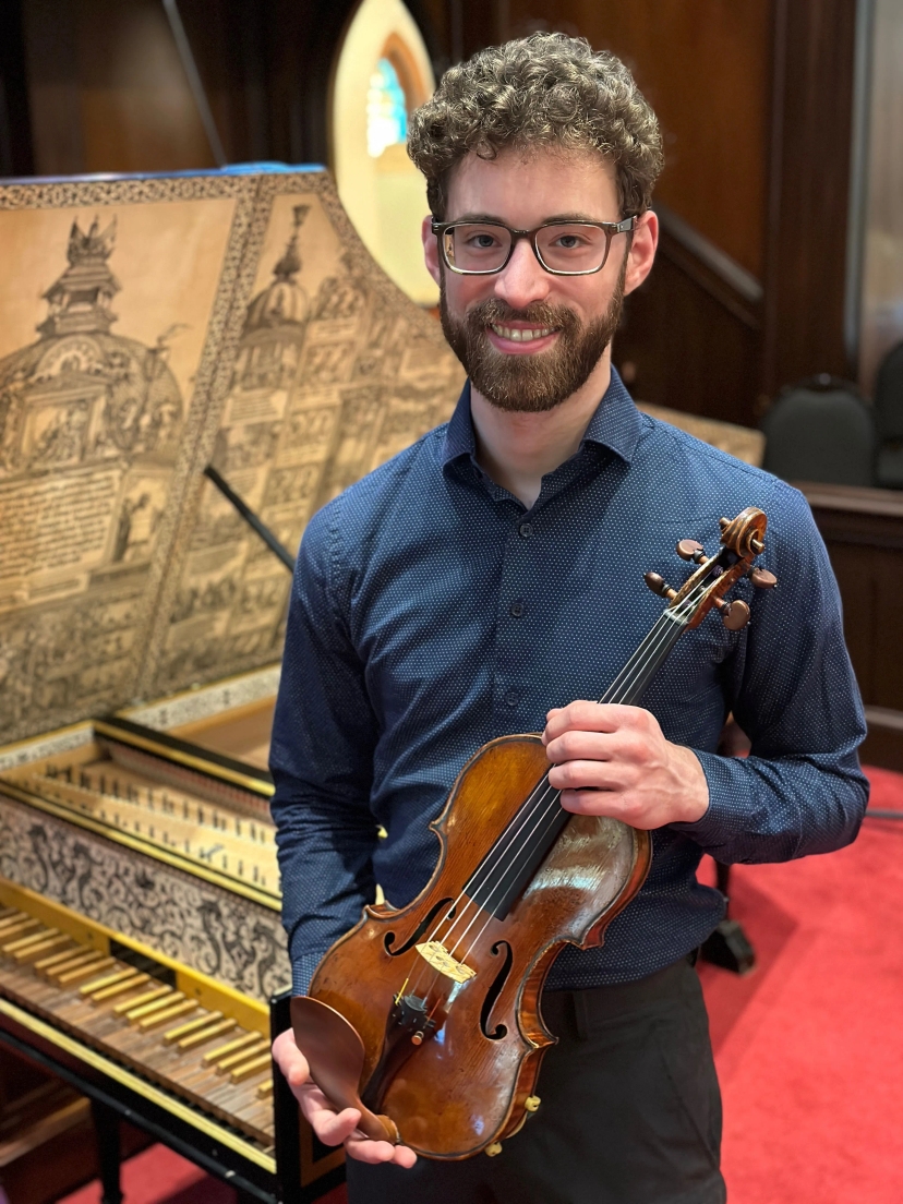 Paul in front of Harpsichord